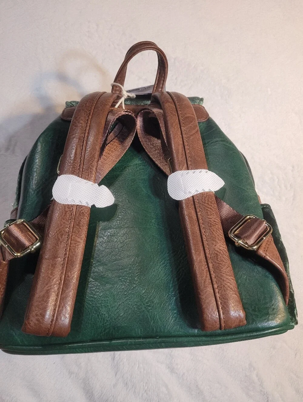 Peter Pan Tinkerbell Loungefly Exclusive Quilted Green Mini Backpack And Wallet